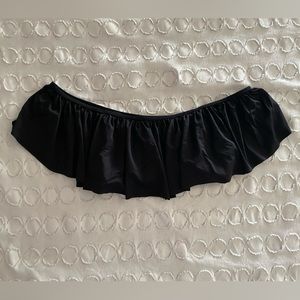 tinibikini swimwear off-the-shoulder black flowy swimsuit top - Women’s small